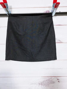 Bisou Bisou Michele Bohbot Womens Skirt Size 8 Gray Black Lined Side Zip - Picture 1 of 6