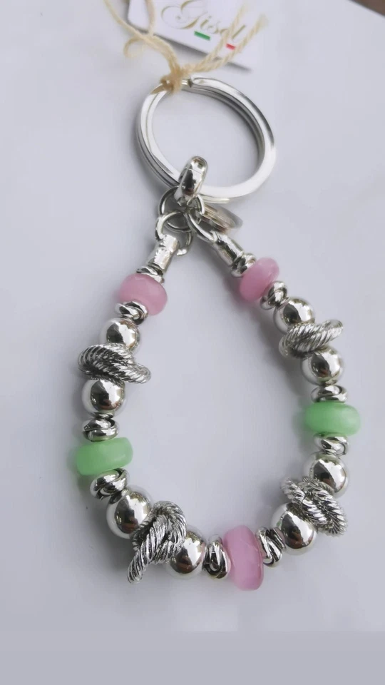 Portachiavi Donna in metallo con pietre dure colorate Gisel Ref-G LBP001 - Immagine 1 di 1