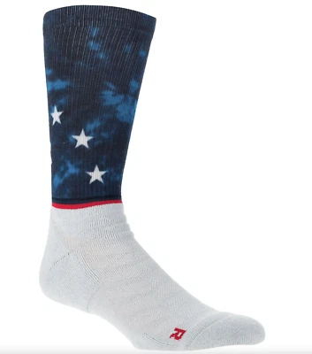 UNDER ARMOUR UA Training Navy Blue Tie Dye Stars Crew Socks NEW Mens L fits 8-12 - Image 1 of 4