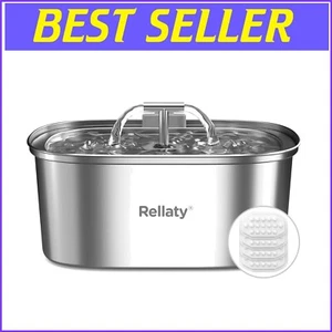 304 Stainless Steel Pet Water Fountain: 3.2L Large Capacity for Dogs & Cats - Picture 1 of 9