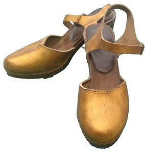 RARE VINTAGE Sunseekers by Gallenkamp Damen Heels 8 Leder Kupfer Farbe Italy - Bild 1 von 12