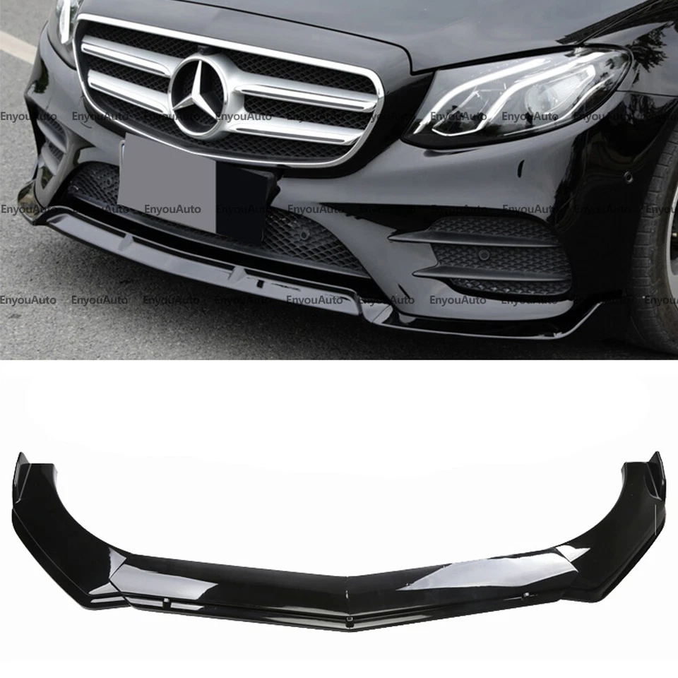 For Mercedes-Benz GLE350 GLE450 Front Bumper Lip Spoiler Splitter Glossy Black Foto 1 de 4
