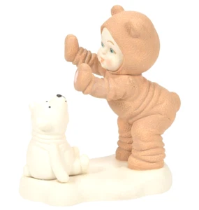 * New Dept 56 SNOWBABIES Porcelain Figurine POLAR BEAR Grizzly Teddy Costume Fun - Picture 1 of 4