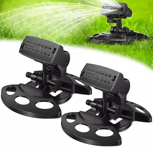 2 Pcs Oscillating Sprinklers for Lawn Mini Garden Sprinklers Automatic 180 Degre - Picture 1 of 7