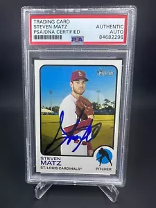 Steven Matz Signed 2022 Topps Heritage IP Auto PSA/DNA St. Louis Cardinals - Picture 1 of 2