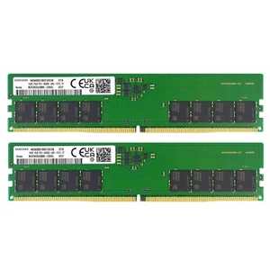 New Samsung 32GB (2X 16GB) DDR5 4800MHz PC5-38400 1RX8 UDIMM Desktop Memory Ram - Picture 1 of 5