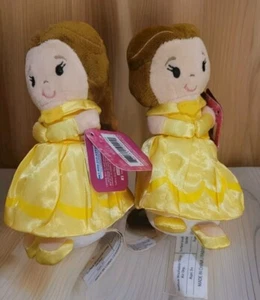 2 Dolls Disney PRINCESS BELLE 6" Plush Yellow Dress NWT 2017 Just Play Brand - Picture 1 of 4