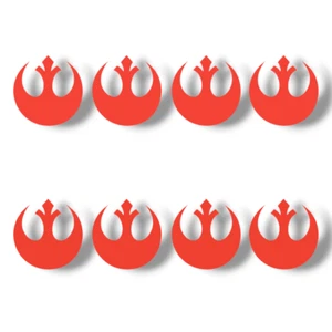 Rebel Alliance 1 x1 Set Adesivi Decalcomanie in Vinile Fustellato, Confezione da 8, per Auto, Computer Portatili, - Foto 1 di 3