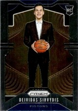 2019-20 Panini Prizm Basketball Card Deividas Sirvydis Rookie J Detroit Pistons