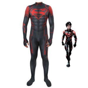 New 52 Superboy Costume Cosplay Kon-El Bodysuit For Kids Adult - Picture 1 of 8