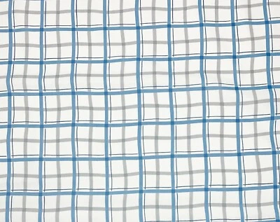 KRAVET PLAIDDANCE NANTUCKET BLUE GRAY WHITE PLAID MULTIUSE FABRIC BY YARD 54"W - Image 1 of 4