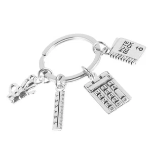 Calculator Ruler Book Keychain Computer Charm Fortune Bag Pendant - Picture 1 of 12