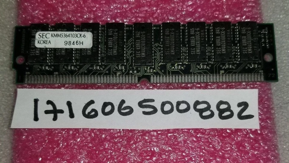 16MB 4X32 FP 4X4  60NS 72PIN SIMM 2K 5V  ECC WITH  PARITY  - Image 1 of 1