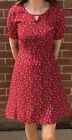 NEXT size 8 Red Floral Print dress - Very Good Cond