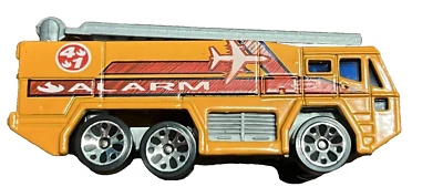 Matchbox Fire Department Airport Fire Truck Orange/Red Metro Alarm 1992 1:124 - Image 1 of 4