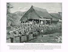 Coal Miners Muara British North Borneo Sabah Antique Picture Print 1897 QE#88