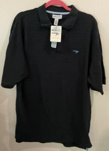 AZZURE Polo Shirt Short Sleeve Striped Mens XL MEN'S Navy Blue - Picture 1 of 5