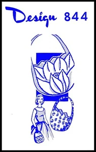 Mail Order # 844 Flower Tote Bag Pocketbook Purse Handbag Fabric Sewing Pattern - Picture 1 of 4