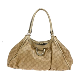 GUCCI Logo Abbey GG Pattern Shoulder Bag Leather Brown GHW 189835 35YH396 - Picture 1 of 14