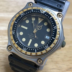 Hobby's Watch Seapearl 3000 Men 1000m Dual Tone Rotating Bezel Diver New Battery - Picture 1 of 6