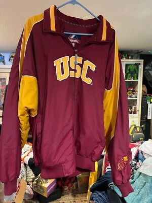 USC Trojans Men’s College Jacket Majestic Baseball Size XXL Fleece Interior - Image 1 of 4