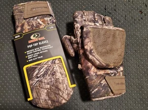 MOSSY OAK REAL TREE CAMOUFLAGE COUNTRY POP-TOP GLOVES SIZE L/XL - Picture 1 of 6