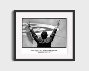 NC State Autograph Print - Jimmy Valvano - Dont Ever Give Up - Picture 1 of 8