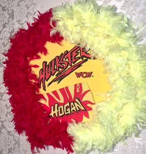 Camicia Hulk Hogan WCW Shredded, Bandana Rosso/Giallo Boa 1995 Originale Hulkster Vintage - Foto 1 di 24