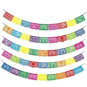 5 PIEZAS Banners de Fiesta Mexicana, Cinco de Mayo Decoración Fiesta Decoración, - Imagen 1 de 8