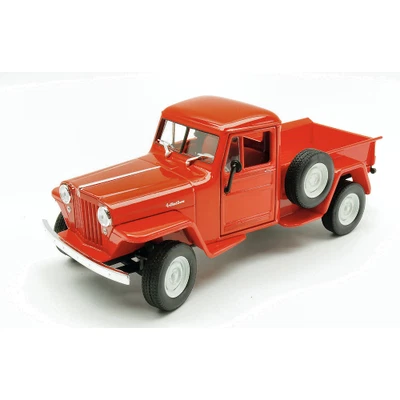 JEEP WILLYS 1947 RED 1:24 Welly Auto Stradali Modellino Nuovo - Immagine 1 di 2