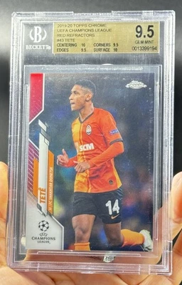 2019-20 Topps Chrome Tete Shakhtar Donetsk Rookie RC Red 2/10 BGS9.5 GEM MINT - Image 1 of 2