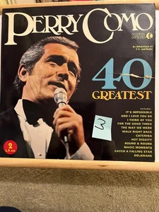 PERRY COMO 40 Greatest 1975 UK DOUBLE VINYL LP ~ Magic Moments best of hits sing - Picture 1 of 8