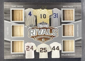 2020 Leaf Lumber Kings Rivals Willie Mays Bonds Snider Piazza /9 Game Used BAT - Picture 1 of 2