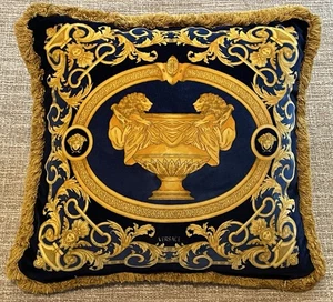 OPULENT VERSACE PETIT PETITOT VELVET PILLOW - Picture 1 of 6