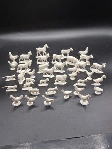 Vintage 60er Jahre kastanienbraun Konvolut 38 Bauernhoftiere Billy Ziegen, Pferde, Kühe usw. - Bild 1 von 17