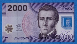 Chile 2000 Peso 2009 P-162a UNC Note DC01010368 - First Year of Polymer Design - Picture 1 of 4