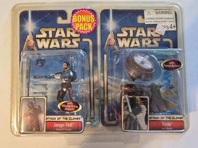 Hasbro Star Wars El Ataque de los Clones Jango Fett Kamino y YODA Jedi Master Foto 1 de 2