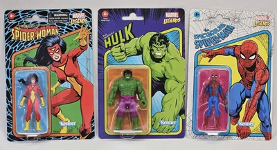 Figura de acción Kenner Marvel Legends Spider Man Spider Woman HULK SET 3,75" 2023 Foto 1 de 4