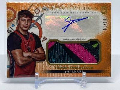 Tudor Somacescu 2022 Topps OTE Inception Autograph Relic IARC-TS2 Orange 1/10    - Image 1 of 4