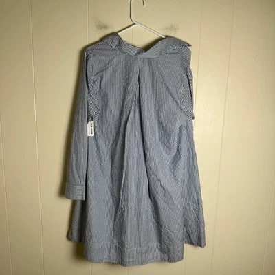 Old Navy Women's Large Blue Striped Long Sleeve Swing Shirt Dress NWT - Image 1 of 4