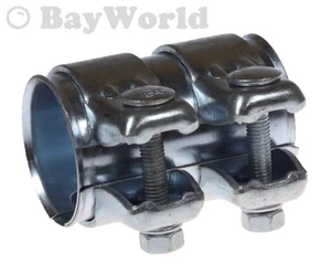 1x BayWorld Auspuff Universal Rohrverbinder 45x49,5x80mm Doppelschelle 45x80mm - Bild 1 von 3