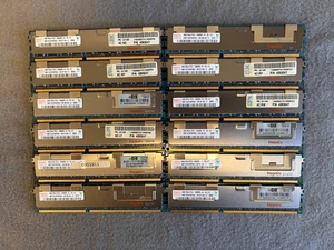 Qty of 12 Hynix HMT151R7BFR4C-H9 4GB 2Rx4 PC3-10600R DDR3-1333 Reg. ECC RAM - Picture 1 of 2