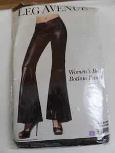 NUEVOS PANTALONES INFERIORES CAMPANA DE CUERO NEGRO AVENUE FAUZ, TALLA M/L (10-14) DISFRAZ - Imagen 1 de 4
