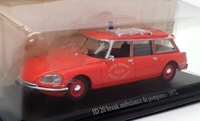 Atlas Editions 1/43 Scale 6164/502 - 1972 Citroen ID 20 Break Ambulance - Red - Photo 1/4