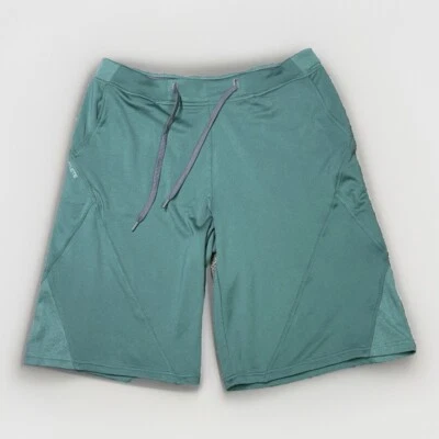 Hylete Athletic Shorts Mens XL Long Green Gym Crossfit Running ZIP POCKET - Image 1 of 4
