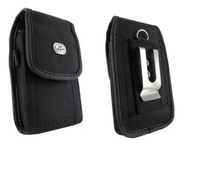 Canvas Belt Case Pouch Holster Clip for Consumer Cellular Alcatel Go Flip 4044L - Picture 1 of 3