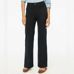 J.Crew High-Rise Wide-Leg Chino Pants - Size 27 - Black - BW803 - Picture 1 of 8