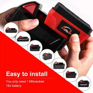 For Milwaukee 18v Battery Dual USB Power Source Cell Phone Charger Adapter - Picture 1 of 10