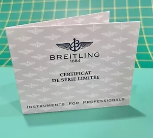 Breitling 1996 Limited 248/1000 Navitimer Montbrillant Certificate - Picture 1 of 5