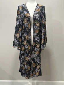 Free People Little Lies schwarz Blumenmuster Kimono Größe XS - Bild 1 von 5
